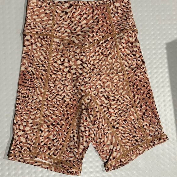 MARIIA Eco Bamboo Organic Cotton Animal Print Knot Crop Top Biker Short set AXS - Picture 6 of 10